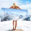 Microfiber Beach Towel Quick Dry,Snow Mountains Lightweight Travel Towel for Swimmers, Sand Free Camping Towel, Beach Towels