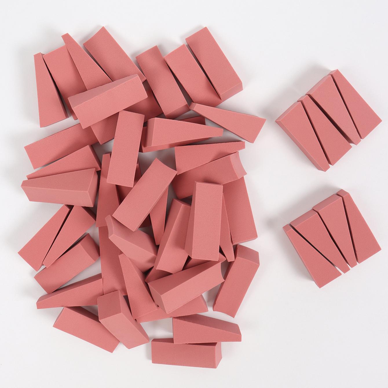 

100Pcs/Set Dry Wet Use Makeup Sponge Face Foundation Concealer Bb Cream Powder Blending Smearing Puff Cosmetic Tools коричневий