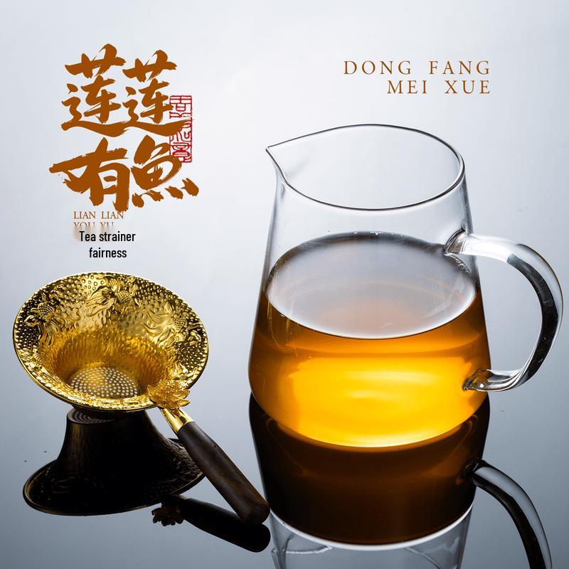 Thickened Glass Tea Pitcher with Integrated Filter