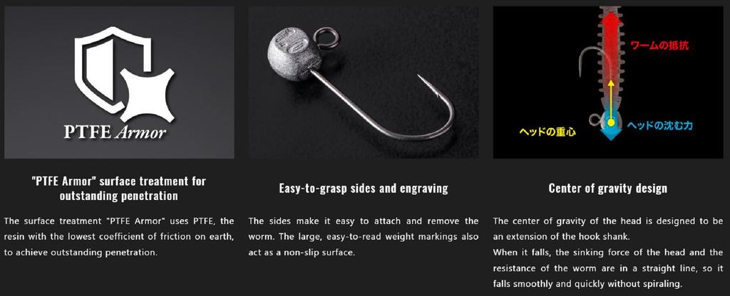 Jackall Jig Head LG Head Type Swim L Size 0.4g 5pcs (1487)