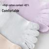 Spring/Summer Anti-Pilling Ultra-Thin Five-Toe Socks, Unisex, Short Tube, Pure Combed Cotton, Mesh Design