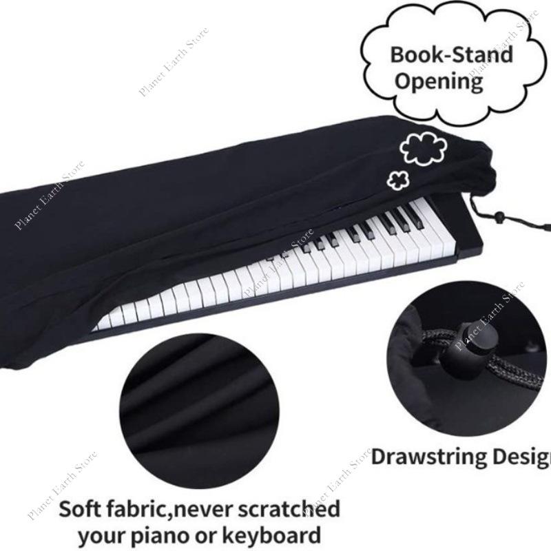 Key Digital Electronic Piano Dust Cover with Shrinkable Drawstring Washable Household Cleaning Products