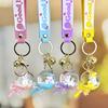 Quicksand Bottle Keychain Pendant, Exquisite Female Keychain, Lollipop, Unicorn Student Couple, Cute Schoolbag Pendant.