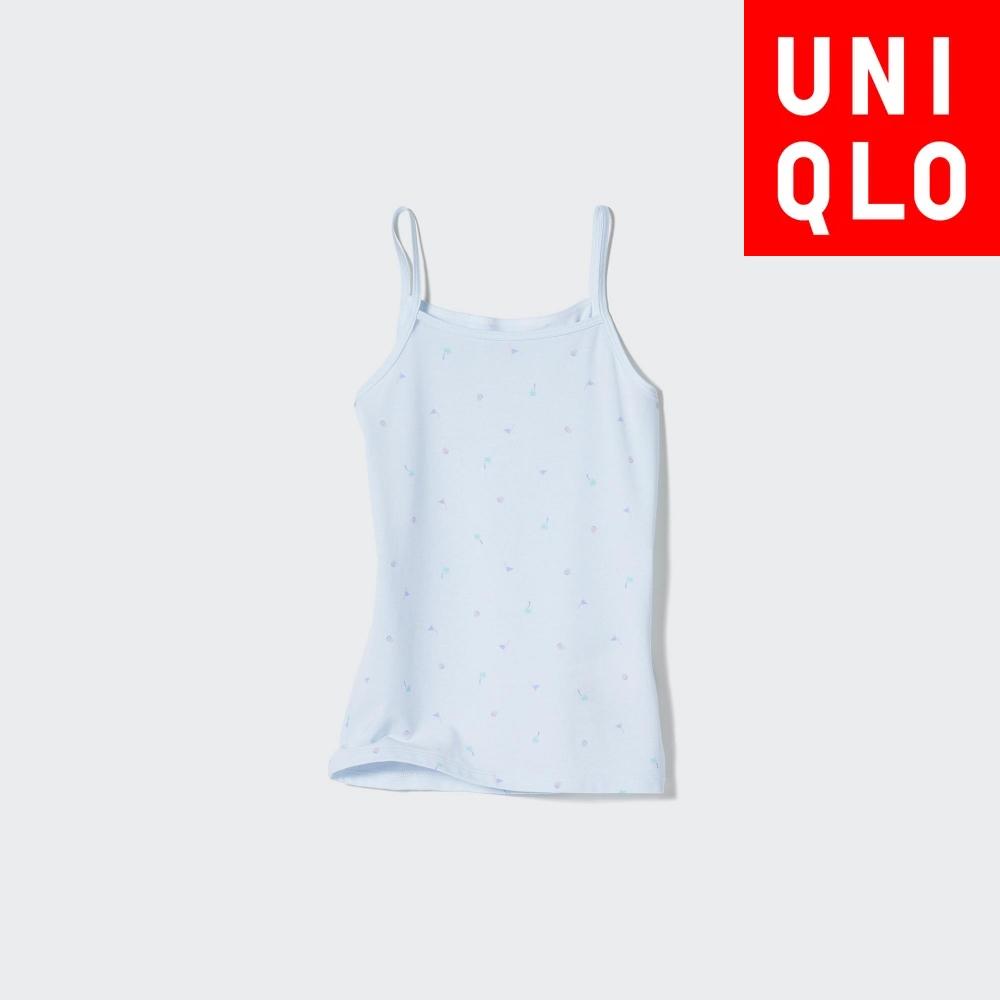 

Майка UNIQLO GIRLS AIRism с принтом из смесового хлопка