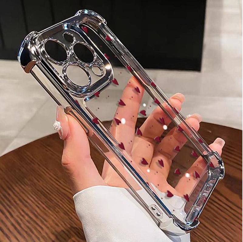 Case For Redmi Note 15 4G Pro 5G Plus 14 13 Pro 5G 12 PRO Plating Little Love Heart Soft Cute Shockproof Transparent Cover