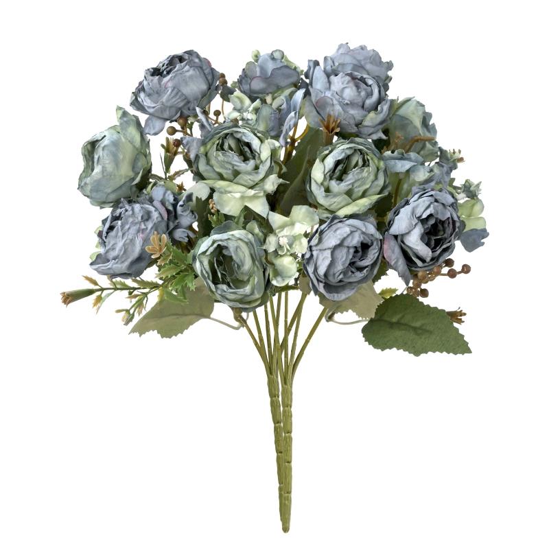 Artificial Flowers Retro Bud Peony Wedding Wreath Home Room Decor Outdoor Yard Wreath Bridal Bouquets High Quality Vase Diy Gift
