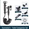 All-Copper Dual-Control Angle Valve & Spray Gun Bathroom Set