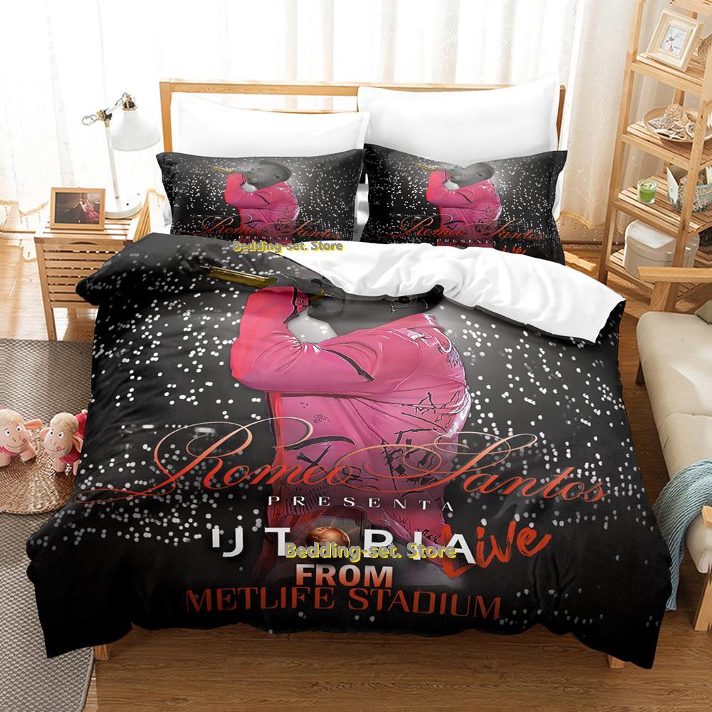 New Romeo Santos Bedding Set Single Twin Full Queen King Size Bed Set Adult Kid Bedroom Duvetcover Sets Anime Parure De Lit Bed