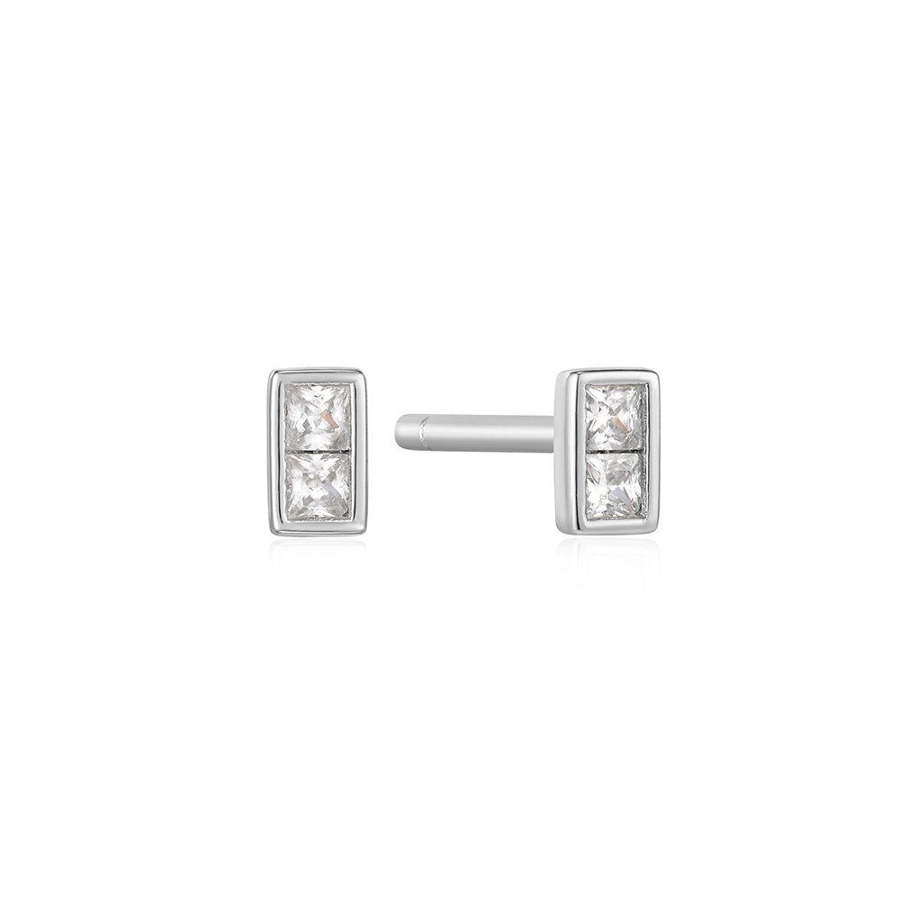 Glam Stone Mini Stud 925 Silver Earrings E037-02H