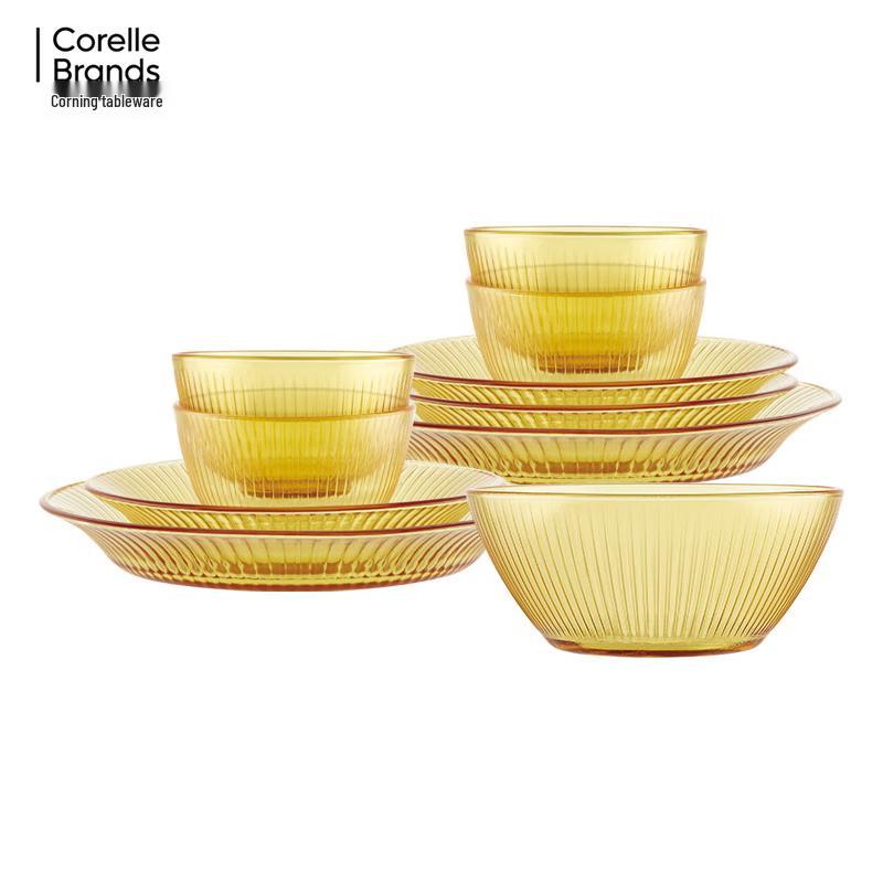 Corning Crystal Series 10-Piece Heat-Resistant Glass Tableware Set