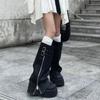 Soft Leather Ankle Mid Calf Boots Winter Autumn High Platform Wedge British Booties Woman New Ladies Chunky Motorcycle Boots