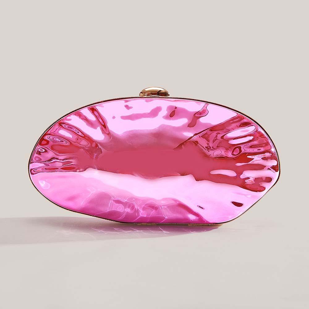Women'S Shoulder Oblique Span Bag, Special-Shaped Shell Electroplating Bag, Fashion Wedding Dinner Clutch Bag