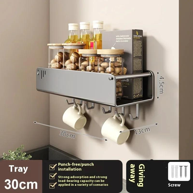 Estante Montado en Pared Estante de Almacenamiento para Especias Accesorios de Cocina Estante Soporte para Cuchillos de Cocina Colgador Estante Organizador de Estantes
