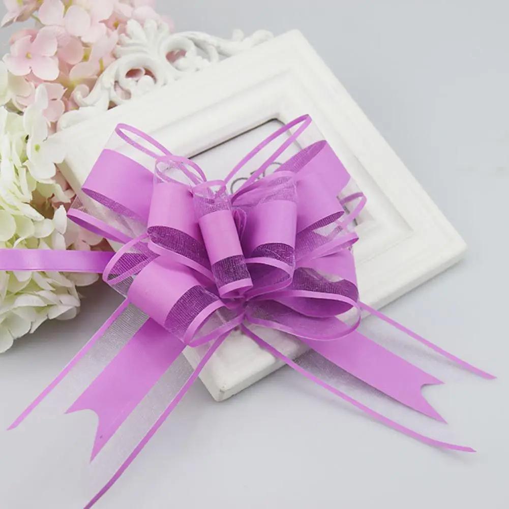 10pcs Wedding Car Ribbon Pull Bows Knot Gifts Wrapping Wedding Car Decor Birthday Party Supplies Chairs DIY Home Decorations