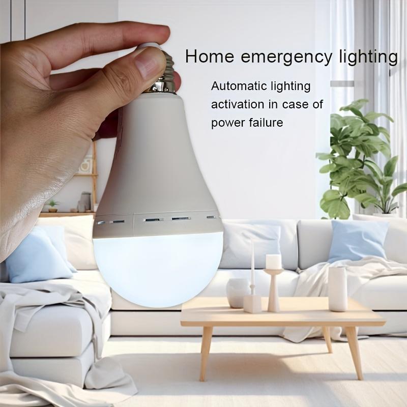 E27 LED rechargeable light bulb, water-resistant, 220V constant current emergency light, suitable for home, outdoor, and camping use.