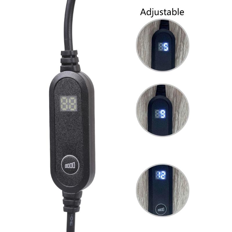 USB C To 12V Car Lighter Socket Adapter with Digital Voltages Display Lighter Adapter Cable for LED Light Car Fan