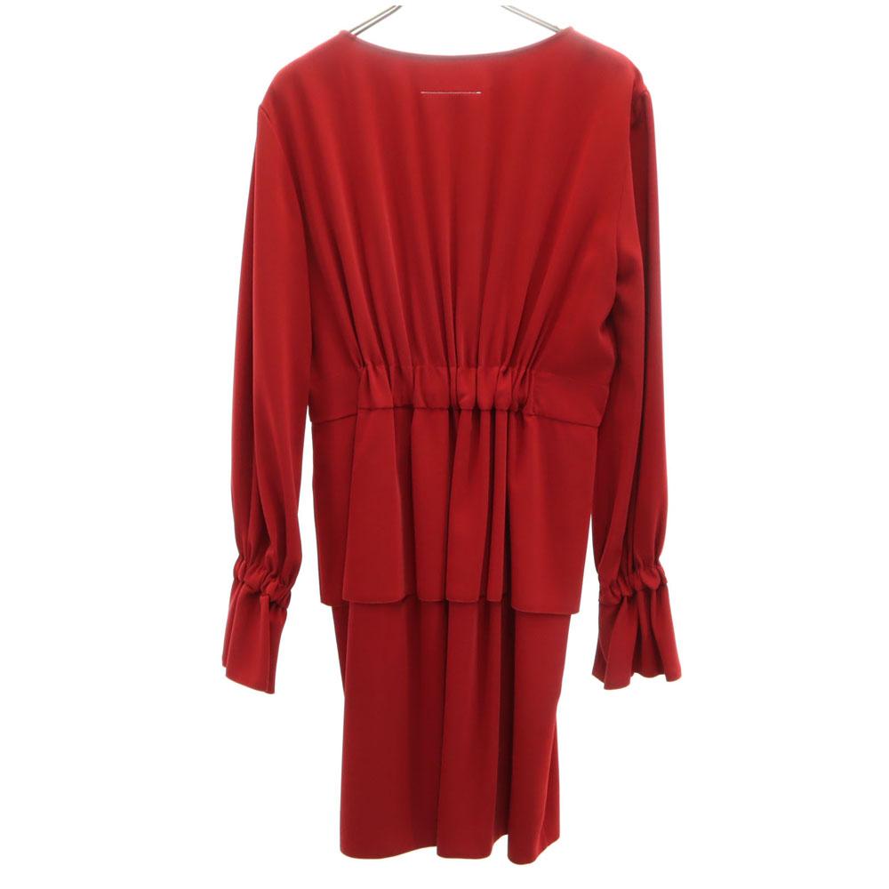 MM6 Maison Margiela Made In Italy Long Sleeve One Piece 40 Red Women Used