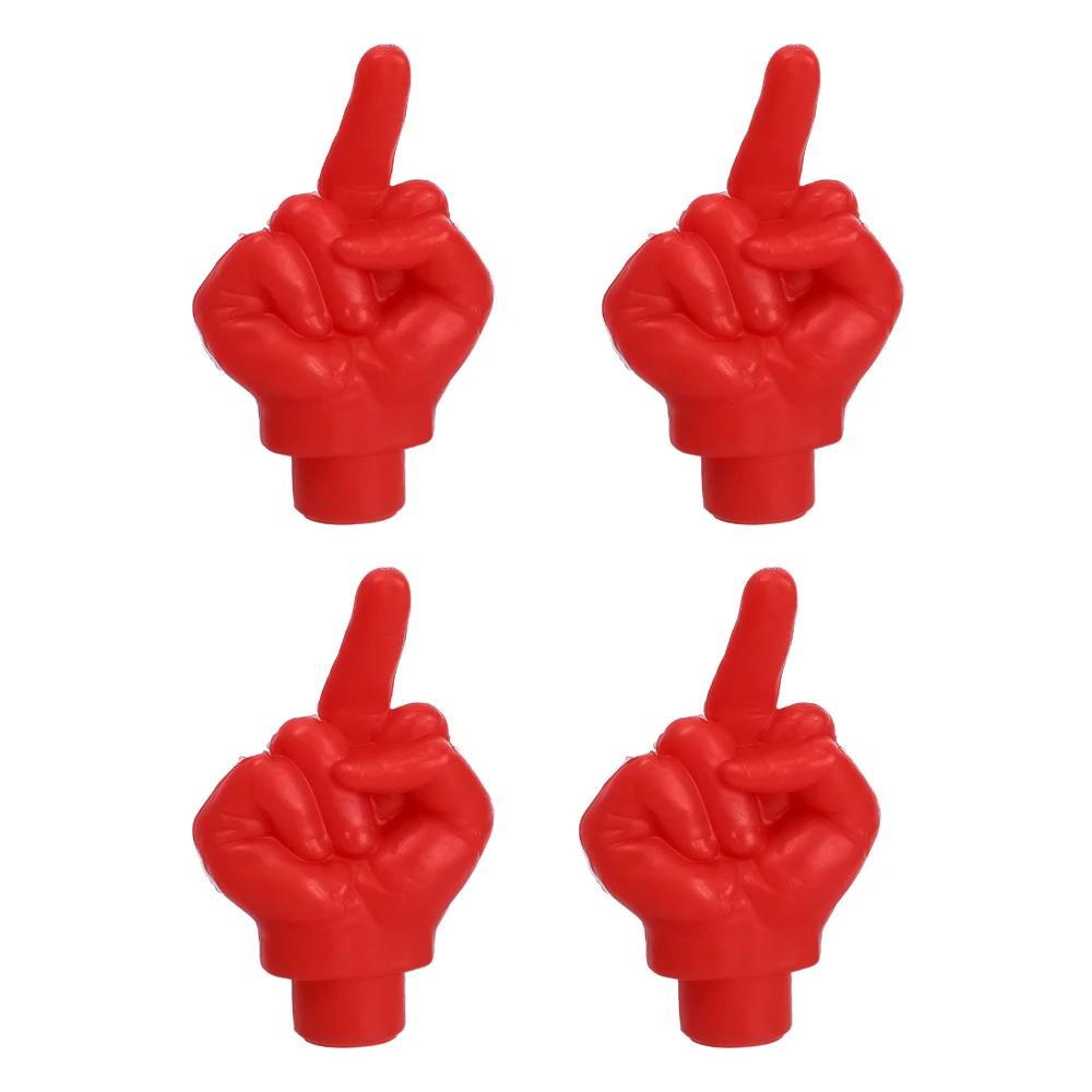 Middle Finger Tire Valve Cap Car Motorcycle Styling Decor Wheel Nozzle Dustproof Waterproof Tyre Valve Stem Caps Accessories