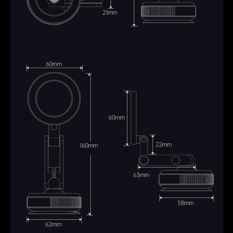 Car Mobile Phone Holder Magnetic Suction Special Mobile Phone Holder for Cars Navigation Vacuum Adsorption Manual Suction Cup Holder