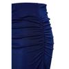 Navy Blue Premium Shiny Surface And Soft Textured Draped Maxi Knitted Skirt Twoaw24et00090