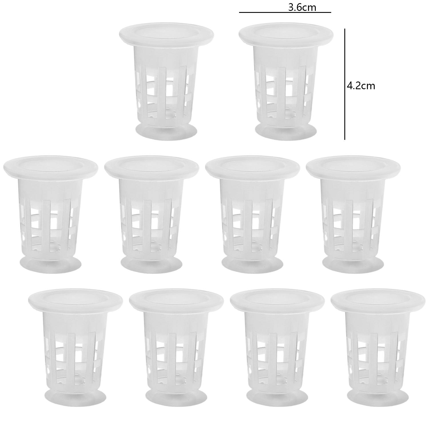 

10/50pcs Aquaponic Plants Bucket Hydroponics Basket Soilless Mesh Plant Grow Pot Net Planting Soilless Grow Pots Garden Supplies 10pcs прозрачный