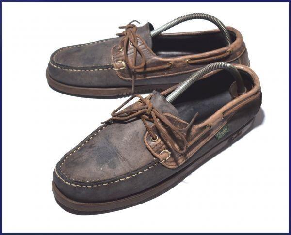 

Сделано во Франции PARABOOT MARINE Кожаные палубные туфли McKay 27.5 Темно-коричневый