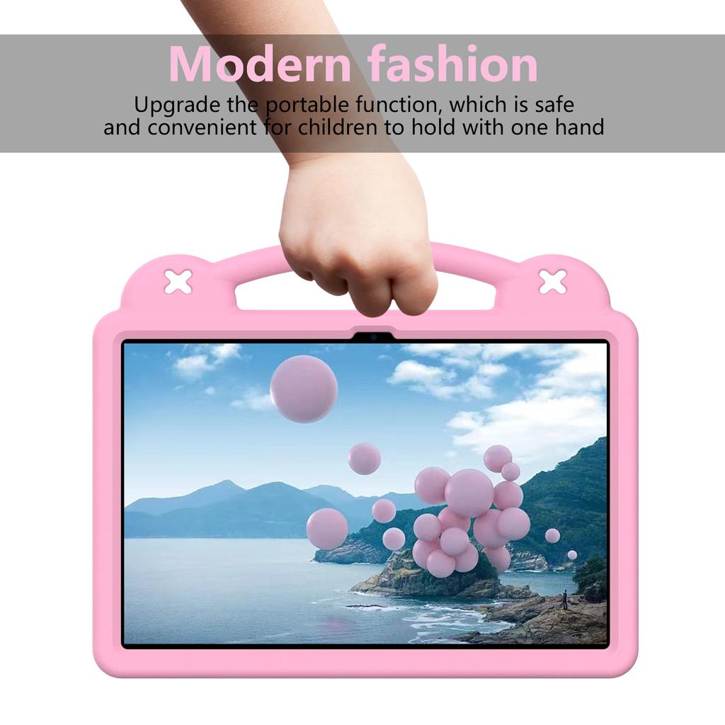 For Samsung Galaxy Tab S10 FE+ Case Kids Cartoon Patterns Hand Grip Kickstand Tablet EVA Cover