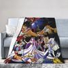 Saints Seiyas Anime Plush Blanket Knights of the Zodiac  Awesome Throw Blankets for  Sofa Bedding Lounge 150*125cm Bedspread,