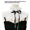 Vintage Ruffle Stand False Collar with Ribbon Tie for Women Victorian Detachable Neck Ruff Decorative Shawl Cape Boleros