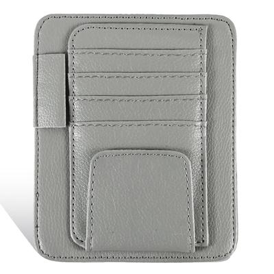 Mtsooning Sun Visor Pockets for Card Glasses Pen PU Gray 2-Pack Cars, Pockets, Holders, Holders, Storage, Material,