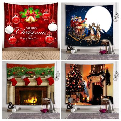 1 PC Christmas Wall Hanging Tapestry Home Background Decoration do kominka w sypialni
