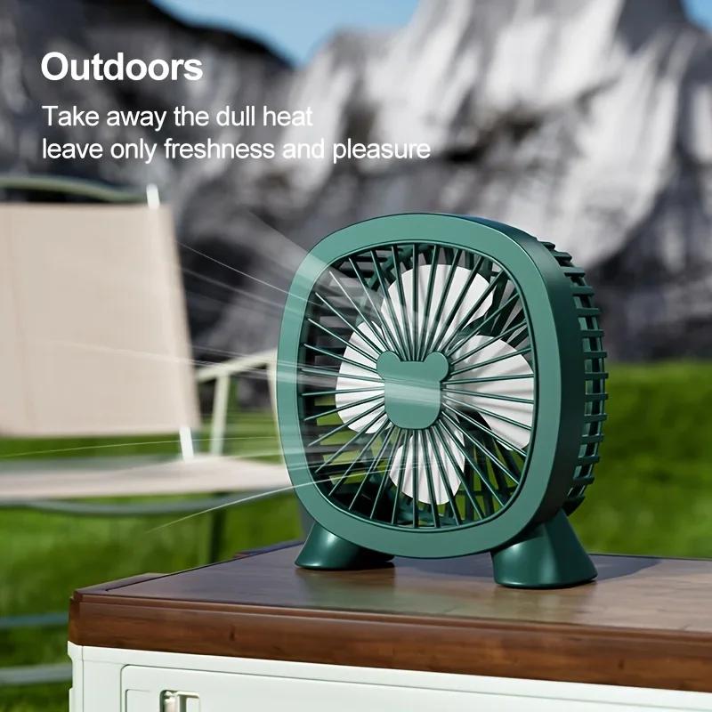 Mini USB Rechargeable Table Fan Portable Desktop Small Fan For Student Dormitory Computer Summer Gadget Home Desk Office