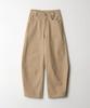 DTHIRTYONE Side-Snap Balloon Curved Pants (Beige)
