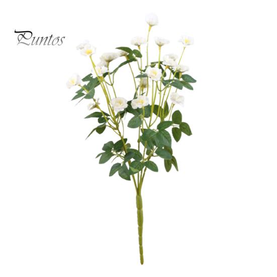 Artificial Flower 1 Bunch Realistic Looking Easy Care Faux Silk Fake Cloth Simulation Chinese Rose DIY Vase Arrange Flowers Home Decor Bouquet