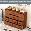 12 Drawer Tabletop Storage Box with Label Slot & Metal Handle Desk Drawer Organiser Small Stationery Storage Rack for Desk