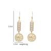 Korean Silver Needle Crystal Filigree Ball Earrings