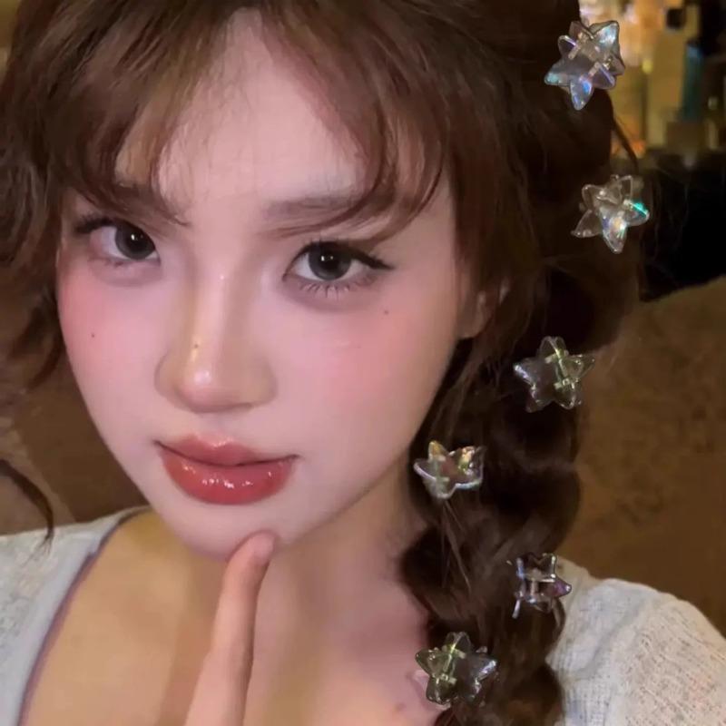 5-20Pcs Y2K Star Hair Clips Colorful Hairpins for Women Girls Plastic Retro Accessories Cute Small Clips Fashion Hair Jewelry