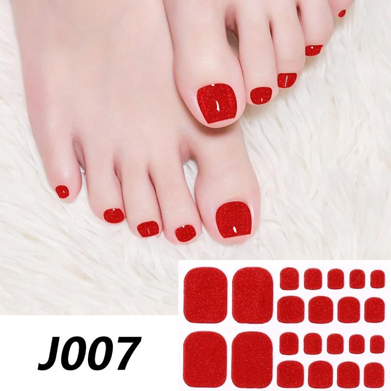 The New Pure Foot Stickers with Glitter Are Now Available for Full Checkered Nail Art