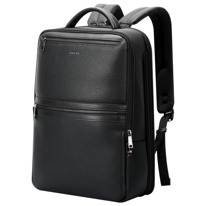 Мужской деловой рюкзак для ноутбука Bopai из натуральной кожи высшего качества