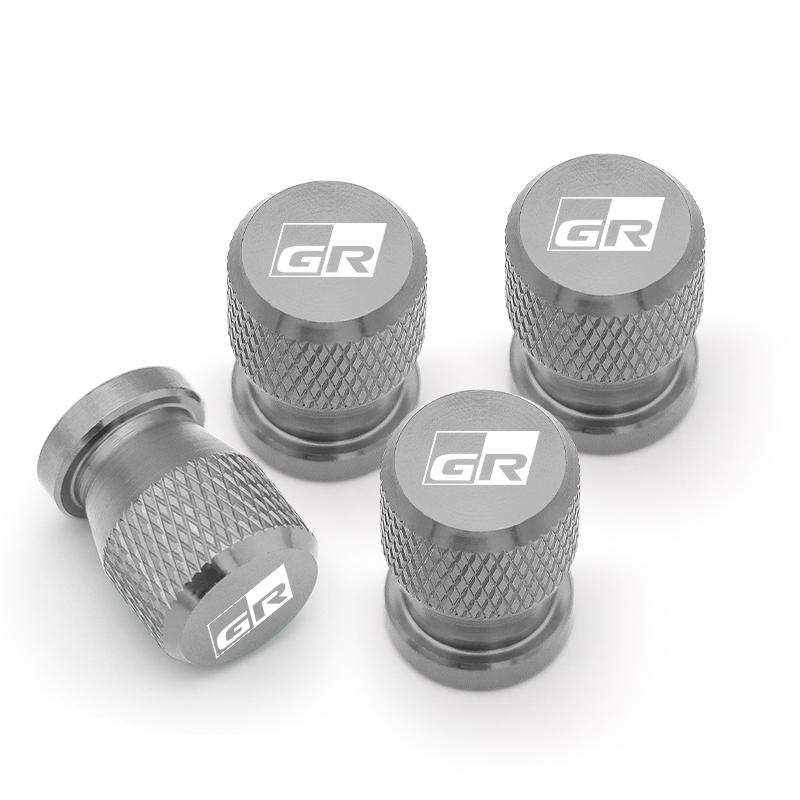 4Pcs Car Wheel Tire Valve Caps Tyre Stem Covers Airdust Waterproof For Toyota GR GAZOO RACING SPORT Yaris Prado Rav4 Car Decor Stem Caps1