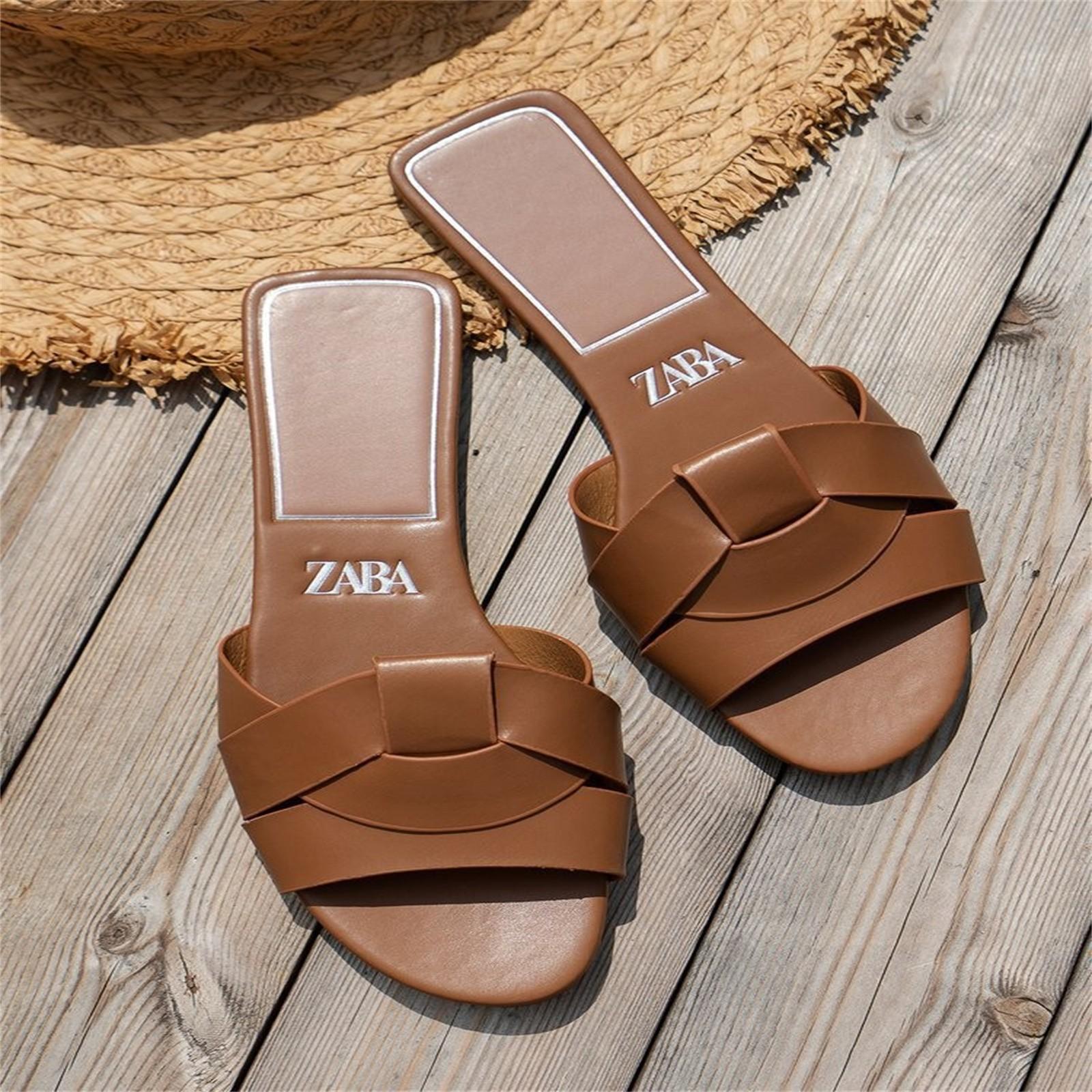 Summer Women s Fashionable Flat Sandals Versatile For Wearing Outside 42 коричневый 1590₽