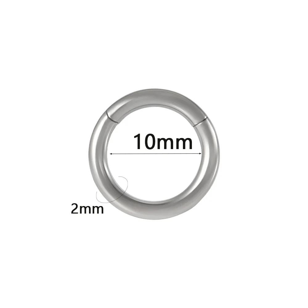 Segment klikacího septa z chirurgické oceli 1ks Kloubový kroužek Nos Obruč na rty Obruč ušní chrupavka Piercing do ušního boltce Tragus Helix