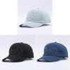 Cotton Denim Baseball Cap With Floral Embroidery For Summer Outdoor Casual Wear