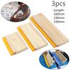 3pcs Silk Screen Printing Squeegees Blade Wooden Handle Ink Scraper Scratch Board T