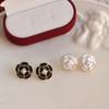 Schwarze Kamelie S925 Sterling Silber Perlenohrringe - Elegant, Vielseitig, Hochwertige Modeaccessoires