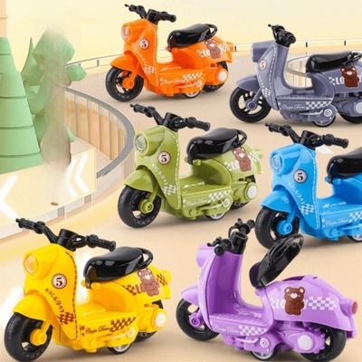Inertia Zinc Zinc Alloy Motorcycle Model Miniature Motorcycle Pull Back Toy  Boy Children