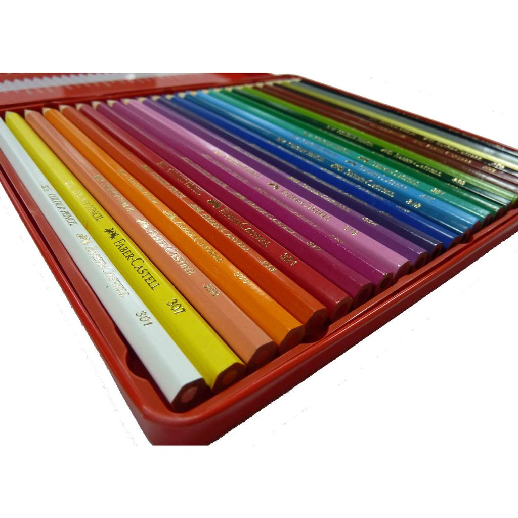 Colored 27191102 Faber-Castell Pencils, 24-Color Set,
