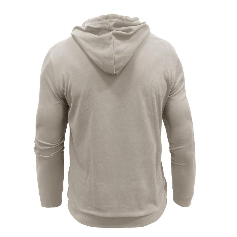 Men Outdoor Long Sleeve Multiple Pockets Drawstring Hooded Sweatshirt