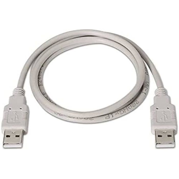 Câble USB 2.0 - AISENS - A101 - 1 m - Beige - Connecteur Type A Mâle