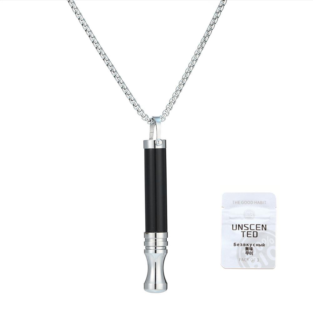 Anxiety Breathing Necklace with Resistance, Flavoured Air Wooden Breathlace, Filter Natural Essential Necklace Pendant